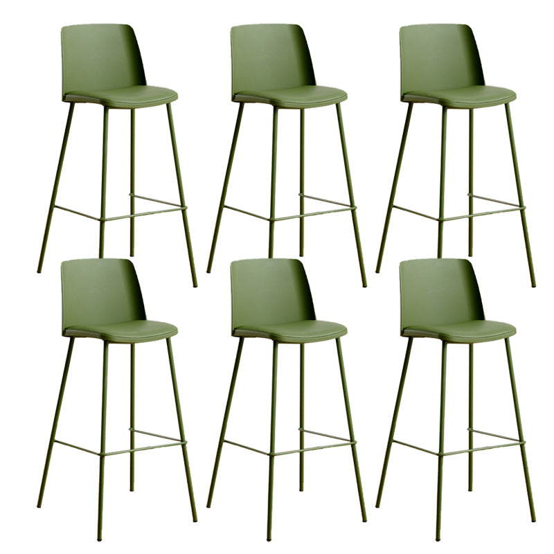Taburete de bar de metal de estilo moderno, taburete de mostrador con respaldo de plástico para Bristol