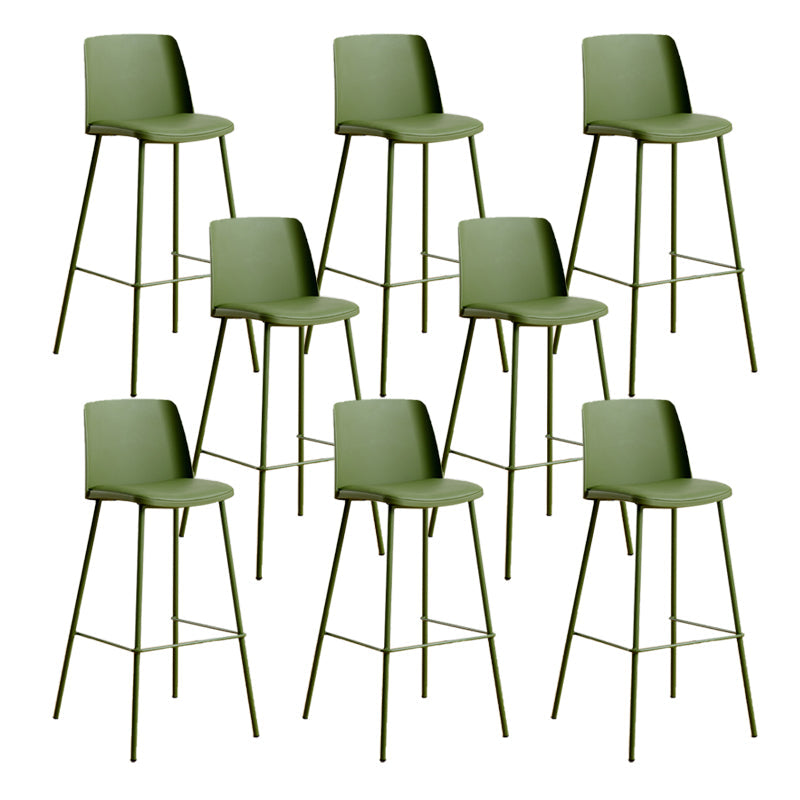 Taburete de bar de metal de estilo moderno, taburete de mostrador con respaldo de plástico para Bristol