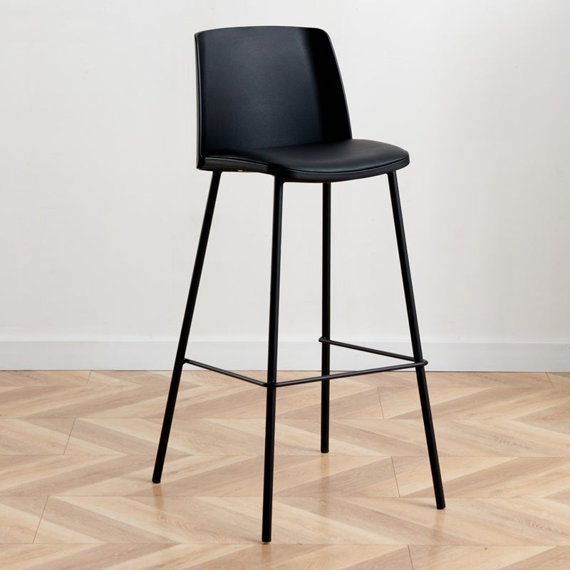 Taburete de bar de metal de estilo moderno, taburete de mostrador con respaldo de plástico para Bristol