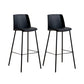 Taburete de bar de metal de estilo moderno, taburete de mostrador con respaldo de plástico para Bristol