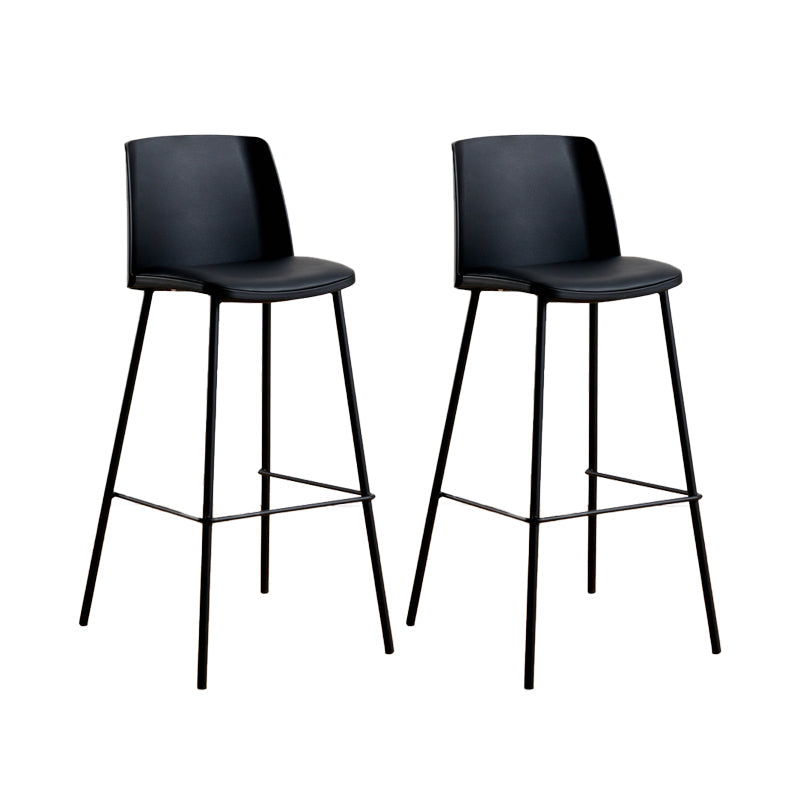 Taburete de bar de metal de estilo moderno, taburete de mostrador con respaldo de plástico para Bristol