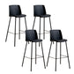 Taburete de bar de metal de estilo moderno, taburete de mostrador con respaldo de plástico para Bristol