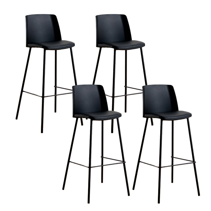 Taburete de bar de metal de estilo moderno, taburete de mostrador con respaldo de plástico para Bristol