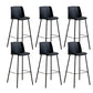 Taburete de bar de metal de estilo moderno, taburete de mostrador con respaldo de plástico para Bristol