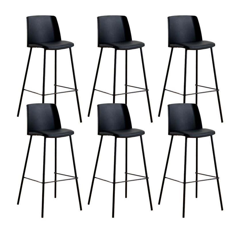 Taburete de bar de metal de estilo moderno, taburete de mostrador con respaldo de plástico para Bristol