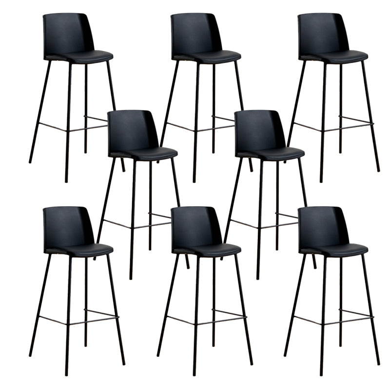 Taburete de bar de metal de estilo moderno, taburete de mostrador con respaldo de plástico para Bristol
