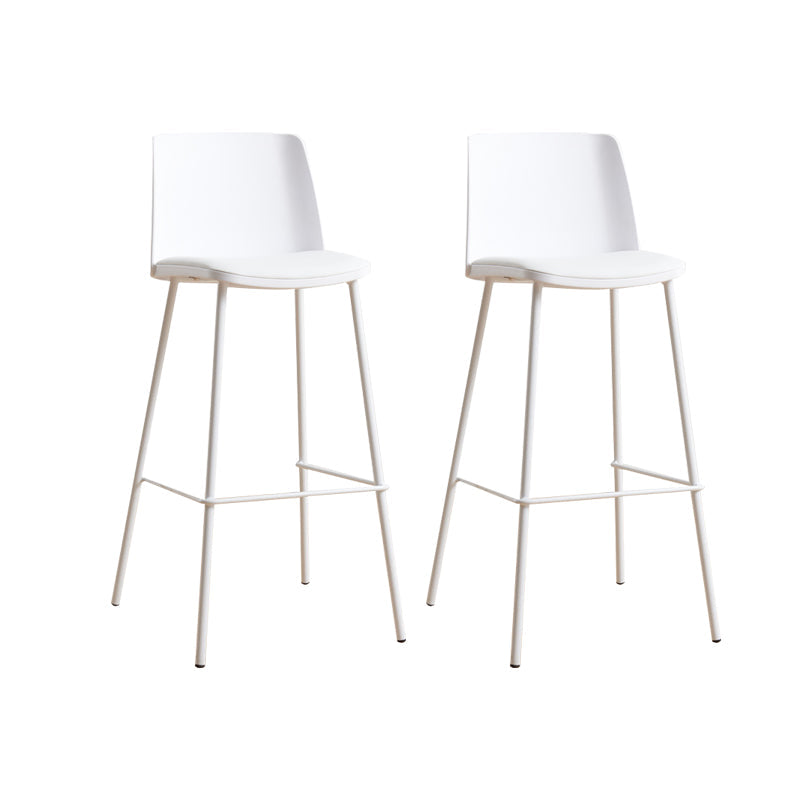 Taburete de bar de metal de estilo moderno, taburete de mostrador con respaldo de plástico para Bristol