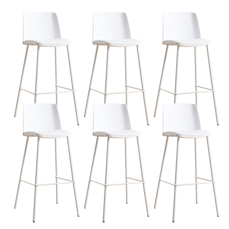 Taburete de bar de metal de estilo moderno, taburete de mostrador con respaldo de plástico para Bristol