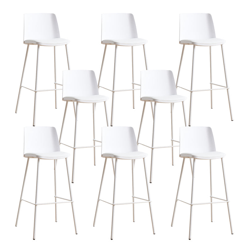 Taburete de bar de metal de estilo moderno, taburete de mostrador con respaldo de plástico para Bristol