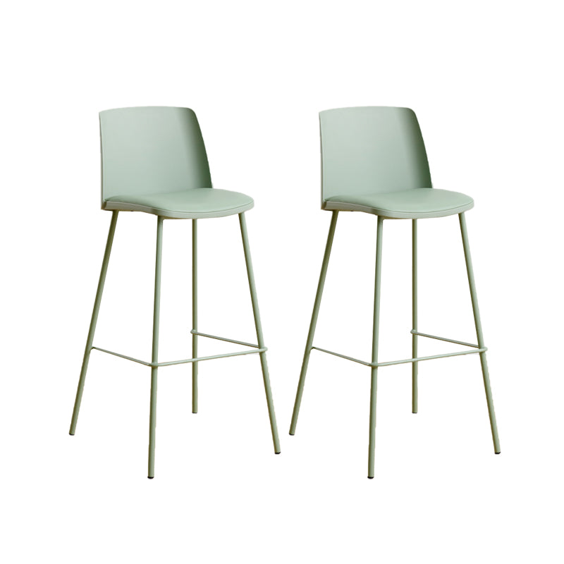 Taburete de bar de metal de estilo moderno, taburete de mostrador con respaldo de plástico para Bristol