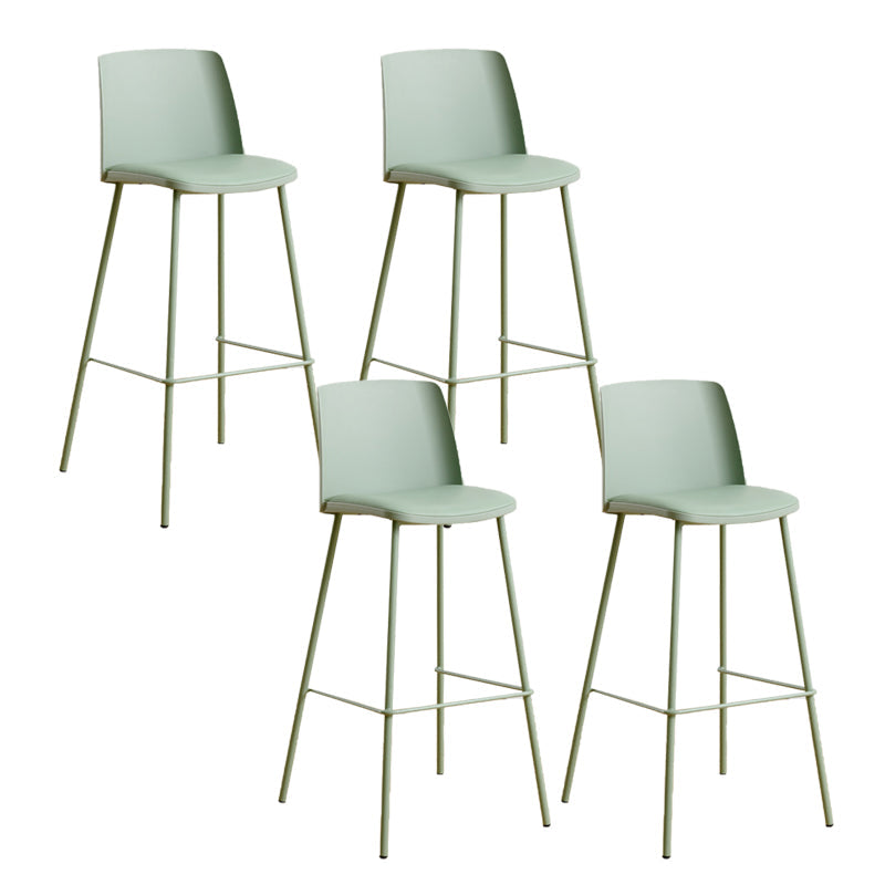 Taburete de bar de metal de estilo moderno, taburete de mostrador con respaldo de plástico para Bristol