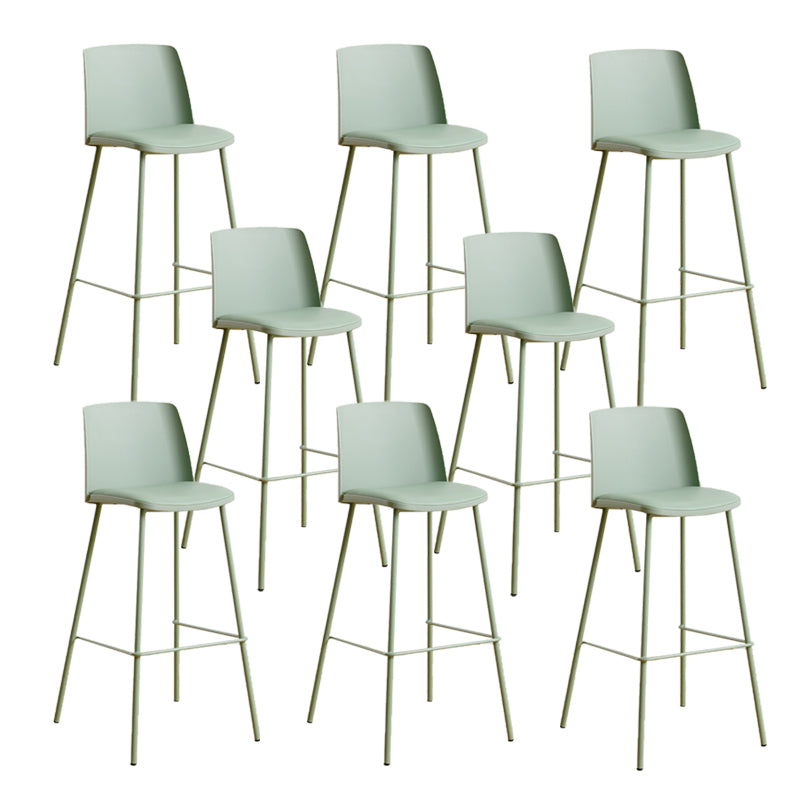 Taburete de bar de metal de estilo moderno, taburete de mostrador con respaldo de plástico para Bristol