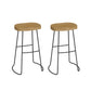 Taburete de bar moderno de madera maciza, taburete sin respaldo para restaurante