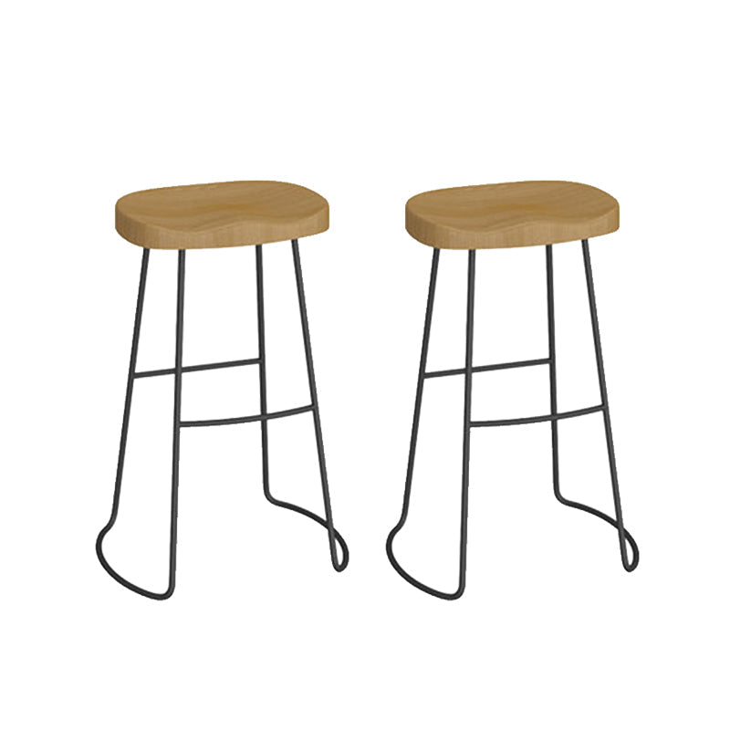 Taburete de bar moderno de madera maciza, taburete sin respaldo para restaurante