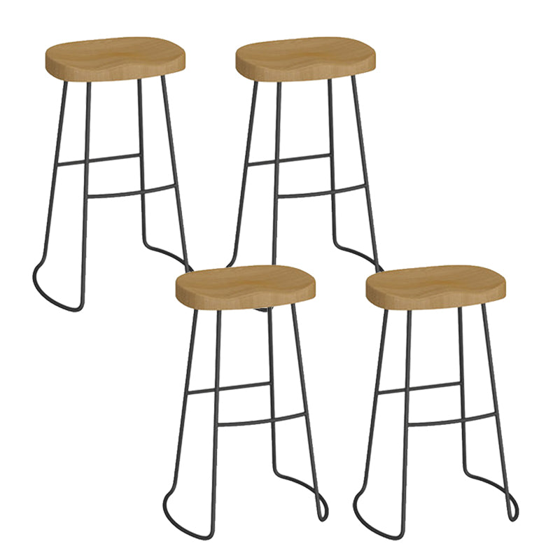 Taburete de bar moderno de madera maciza, taburete sin respaldo para restaurante