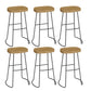 Taburete de bar moderno de madera maciza, taburete sin respaldo para restaurante