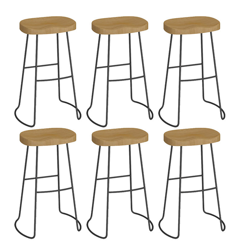 Taburete de bar moderno de madera maciza, taburete sin respaldo para restaurante