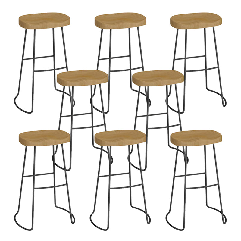 Taburete de bar moderno de madera maciza, taburete sin respaldo para restaurante