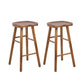 Taburete de bar moderno de madera maciza, taburete sin respaldo para restaurante