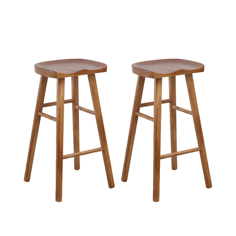 Taburete de bar moderno de madera maciza, taburete sin respaldo para restaurante