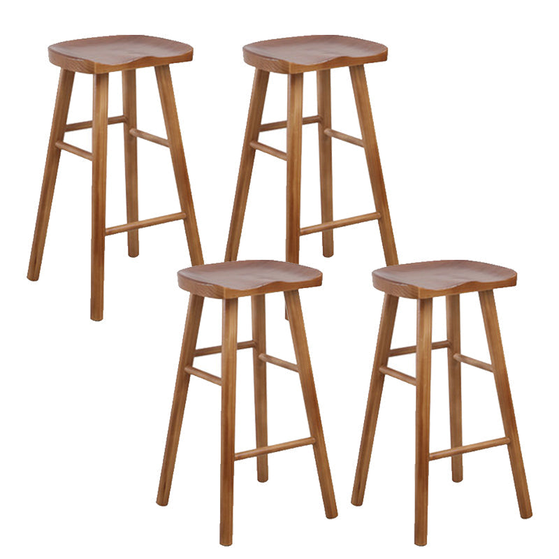 Taburete de bar moderno de madera maciza, taburete sin respaldo para restaurante