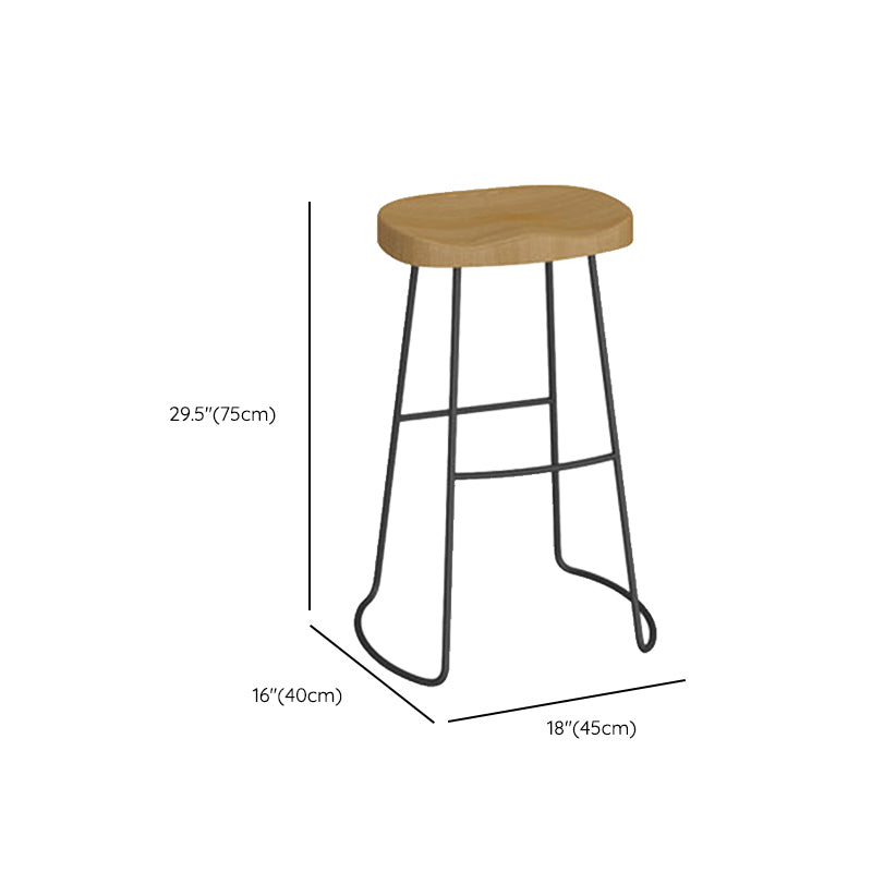 Taburete de bar moderno de madera maciza, taburete sin respaldo para restaurante