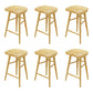 Industrial Solid Wood Bar Stool Backless Counter Stool for Restaurant and Bristol Natural 6 Piece Set Counter Stool(25"H) Clearhalo 'Bar Furniture' 'Bar Stools' 'bar_stools' 'furn' 'furn_bar_stools' 'Furniture' 'Kitchen & Dining Furniture' 6472519