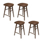 Industrial Solid Wood Bar Stool Backless Counter Stool for Restaurant and Bristol Brown 4 Piece Set Counter Stool(25"H) Clearhalo 'Bar Furniture' 'Bar Stools' 'bar_stools' 'furn' 'furn_bar_stools' 'Furniture' 'Kitchen & Dining Furniture' 6472527