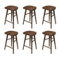 Industrial Solid Wood Bar Stool Backless Counter Stool for Restaurant and Bristol Brown 6 Piece Set Counter Stool(25"H) Clearhalo 'Bar Furniture' 'Bar Stools' 'bar_stools' 'furn' 'furn_bar_stools' 'Furniture' 'Kitchen & Dining Furniture' 6472528