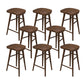 Industrial Solid Wood Bar Stool Backless Counter Stool for Restaurant and Bristol Brown 8 Piece Set Counter Stool(25"H) Clearhalo 'Bar Furniture' 'Bar Stools' 'bar_stools' 'furn' 'furn_bar_stools' 'Furniture' 'Kitchen & Dining Furniture' 6472530