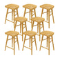 Industrial Solid Wood Bar Stool Backless Counter Stool for Restaurant and Bristol Natural 8 Piece Set Counter Stool(25"H) Clearhalo 'Bar Furniture' 'Bar Stools' 'bar_stools' 'furn' 'furn_bar_stools' 'Furniture' 'Kitchen & Dining Furniture' 6472534