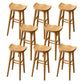 Industrial Solid Wood Bar Stool Backless Counter Stool for Restaurant and Bristol Natural 8 Piece Set Bar Stool(29"H) Clearhalo 'Bar Furniture' 'Bar Stools' 'bar_stools' 'furn' 'furn_bar_stools' 'Furniture' 'Kitchen & Dining Furniture' 6472540