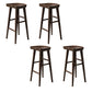 Industrial Solid Wood Bar Stool Backless Counter Stool for Restaurant and Bristol Brown 4 Piece Set Bar Stool(29"H) Clearhalo 'Bar Furniture' 'Bar Stools' 'bar_stools' 'furn' 'furn_bar_stools' 'Furniture' 'Kitchen & Dining Furniture' 6472543