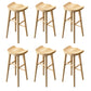 Industrial Solid Wood Bar Stool Backless Counter Stool for Restaurant and Bristol Natural 6 Piece Set Bar Stool(29"H) Clearhalo 'Bar Furniture' 'Bar Stools' 'bar_stools' 'furn' 'furn_bar_stools' 'Furniture' 'Kitchen & Dining Furniture' 6472549