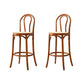 Contemporary Wood Bar Stool Armless Round Rattan Seat for Living Room Brown 2 Piece Set Clearhalo 'Bar Furniture' 'Bar Stools' 'bar_stools' 'furn' 'furn_bar_stools' 'Furniture' 'Kitchen & Dining Furniture' 6472556