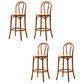 Contemporary Wood Bar Stool Armless Round Rattan Seat for Living Room Brown 4 Piece Set Clearhalo 'Bar Furniture' 'Bar Stools' 'bar_stools' 'furn' 'furn_bar_stools' 'Furniture' 'Kitchen & Dining Furniture' 6472557