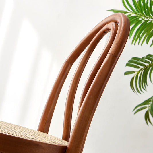 Contemporary Wood Bar Stool Armless Round Rattan Seat for Living Room Clearhalo 'Bar Furniture' 'Bar Stools' 'bar_stools' 'furn' 'furn_bar_stools' 'Furniture' 'Kitchen & Dining Furniture' 6472558