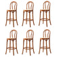 Contemporary Wood Bar Stool Armless Round Rattan Seat for Living Room Brown 6 Piece Set Clearhalo 'Bar Furniture' 'Bar Stools' 'bar_stools' 'furn' 'furn_bar_stools' 'Furniture' 'Kitchen & Dining Furniture' 6472560