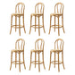 Contemporary Wood Bar Stool Armless Round Rattan Seat for Living Room Natural 6 Piece Set Clearhalo 'Bar Furniture' 'Bar Stools' 'bar_stools' 'furn' 'furn_bar_stools' 'Furniture' 'Kitchen & Dining Furniture' 6472566