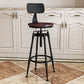 Metal Adjustable Height Bar Stool Armless Round Upholstered Bar Stool Wood 1 Piece Low Back Clearhalo 'Bar Furniture' 'Bar Stools' 'bar_stools' 'furn' 'furn_bar_stools' 'Furniture' 'Kitchen & Dining Furniture' 6472726