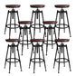Metal Adjustable Height Bar Stool Armless Round Upholstered Bar Stool Wood 8 Piece Set Backless Clearhalo 'Bar Furniture' 'Bar Stools' 'bar_stools' 'furn' 'furn_bar_stools' 'Furniture' 'Kitchen & Dining Furniture' 6472728