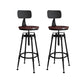 Metal Adjustable Height Bar Stool Armless Round Upholstered Bar Stool Wood 2 Piece Set Low Back Clearhalo 'Bar Furniture' 'Bar Stools' 'bar_stools' 'furn' 'furn_bar_stools' 'Furniture' 'Kitchen & Dining Furniture' 6472730