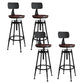 Metal Adjustable Height Bar Stool Armless Round Upholstered Bar Stool Wood 4 Piece Set Low Back Clearhalo 'Bar Furniture' 'Bar Stools' 'bar_stools' 'furn' 'furn_bar_stools' 'Furniture' 'Kitchen & Dining Furniture' 6472733