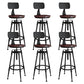 Metal Adjustable Height Bar Stool Armless Round Upholstered Bar Stool Wood 6 Piece Set Low Back Clearhalo 'Bar Furniture' 'Bar Stools' 'bar_stools' 'furn' 'furn_bar_stools' 'Furniture' 'Kitchen & Dining Furniture' 6472735