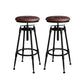 Metal Adjustable Height Bar Stool Armless Round Upholstered Bar Stool Leather 2 Piece Set Backless Clearhalo 'Bar Furniture' 'Bar Stools' 'bar_stools' 'furn' 'furn_bar_stools' 'Furniture' 'Kitchen & Dining Furniture' 6472738