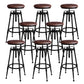 Metal Adjustable Height Bar Stool Armless Round Upholstered Bar Stool Leather 8 Piece Set Backless Clearhalo 'Bar Furniture' 'Bar Stools' 'bar_stools' 'furn' 'furn_bar_stools' 'Furniture' 'Kitchen & Dining Furniture' 6472741