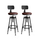 Metal Adjustable Height Bar Stool Armless Round Upholstered Bar Stool Leather 2 Piece Set Low Back Clearhalo 'Bar Furniture' 'Bar Stools' 'bar_stools' 'furn' 'furn_bar_stools' 'Furniture' 'Kitchen & Dining Furniture' 6472742