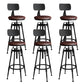 Metal Adjustable Height Bar Stool Armless Round Upholstered Bar Stool Leather 6 Piece Set Low Back Clearhalo 'Bar Furniture' 'Bar Stools' 'bar_stools' 'furn' 'furn_bar_stools' 'Furniture' 'Kitchen & Dining Furniture' 6472744