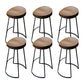 Solid Wood Dining Stools Contemporary Bar Stools with Footrest Backless 6 Piece Set Clearhalo 'Bar Furniture' 'Bar Stools' 'bar_stools' 'furn' 'furn_bar_stools' 'Furniture' 'Kitchen & Dining Furniture' 6472752
