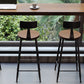 Solid Wood Dining Stools Contemporary Bar Stools with Footrest Clearhalo 'Bar Furniture' 'Bar Stools' 'bar_stools' 'furn' 'furn_bar_stools' 'Furniture' 'Kitchen & Dining Furniture' 6472755